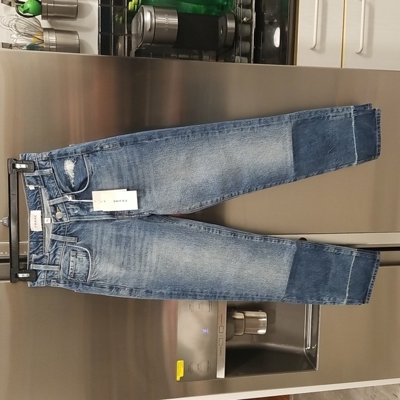 💕FRAME💕 Le Original Cloud Jeans ~ Aviation Ultra High Rise Straight Leg 23 NWT - Picture 10 of 16